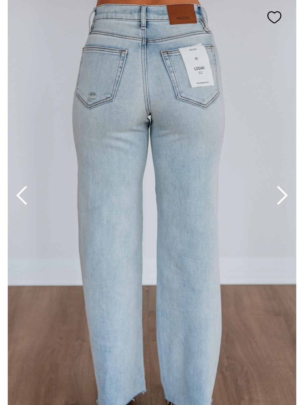 Hidden Denim Logan High-Rise Straight Jeans in Light Blue